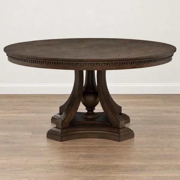 Ridgewell Brown Round Dining Table By Coaster - Image 3