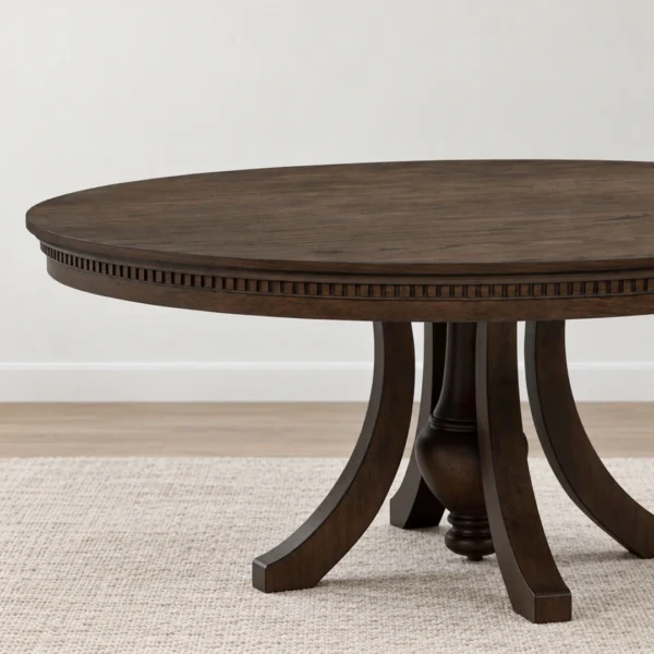 Ridgewell Brown Round Dining Table By Coaster - Image 5