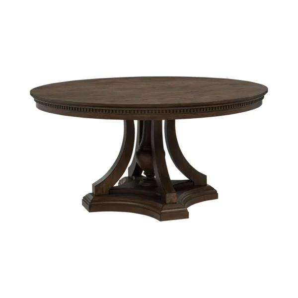 Ridgewell Brown Round Dining Table By Coaster - Image 10