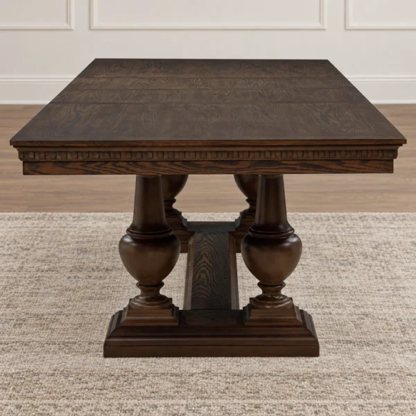 Ridgewell 9-Piece Brown Traditional Dining Set By Coaster Furniture - Image 5