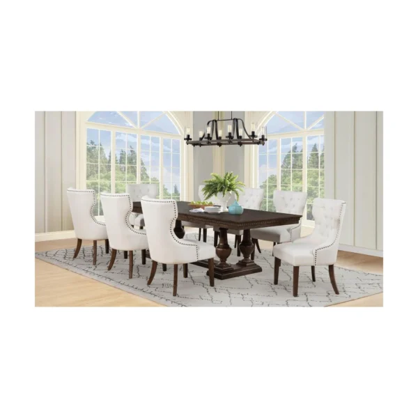 Ridgewell 9-Piece Brown Traditional Dining Set By Coaster Furniture - Image 15