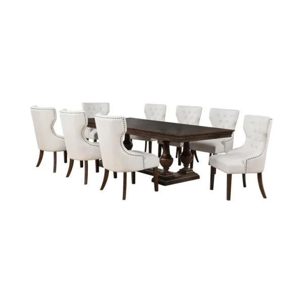 Ridgewell 9-Piece Brown Traditional Dining Set By Coaster Furniture - Image 16