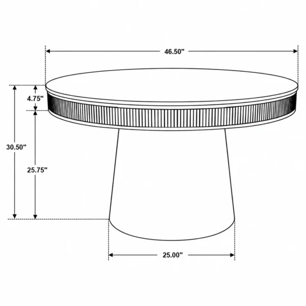 Ortega Brown Marble Dining Table By Coaster - Image 6