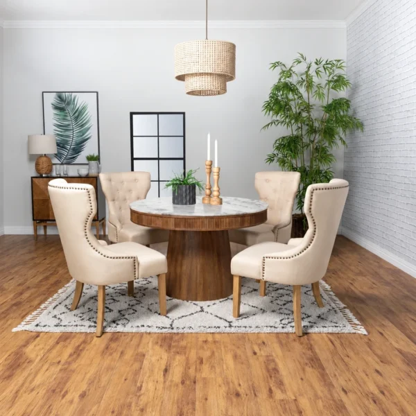 Ortega Brown Marble Dining Table By Coaster - Image 7