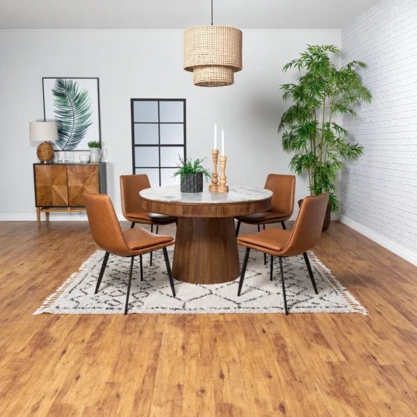Ortega Brown Marble Dining Table By Coaster - Image 8