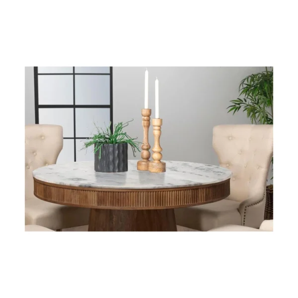 Ortega Brown Marble Dining Table By Coaster - Image 12