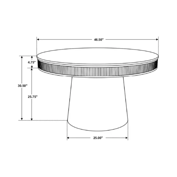 Ortega Brown Marble Dining Table By Coaster - Image 14