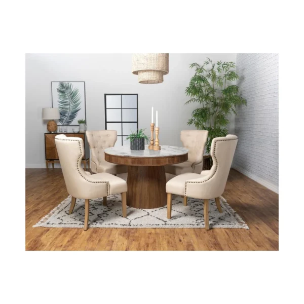 Ortega Brown Marble Dining Table By Coaster - Image 15