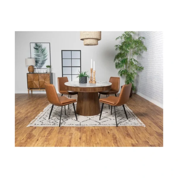 Ortega Brown Marble Dining Table By Coaster - Image 16