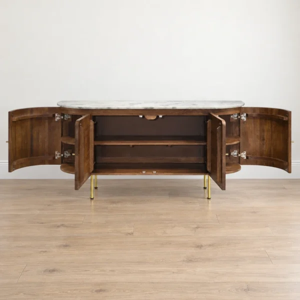 Ortega Brown Marble Sideboard By Coaster Furniture - Image 5