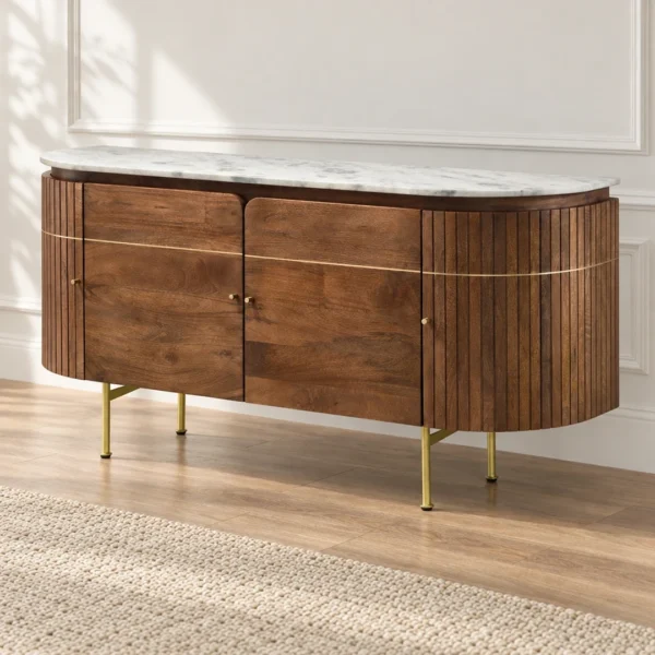 Ortega Brown Marble Sideboard By Coaster Furniture - Image 6