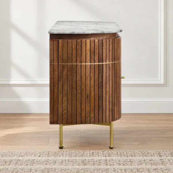 Ortega Brown Marble Sideboard By Coaster Furniture - Image 10