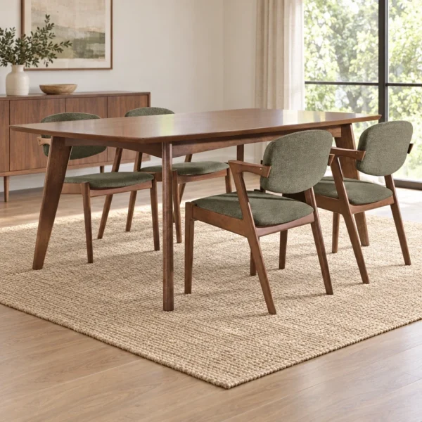 Malone Walnut Mid-century Dining Set By Coaster Furniture - Image 2