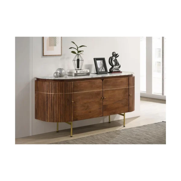 Ortega Brown Marble Sideboard By Coaster Furniture - Image 14