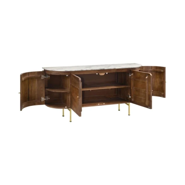 Ortega Brown Marble Sideboard By Coaster Furniture - Image 16