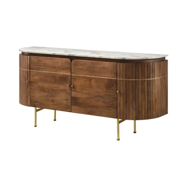 Ortega Brown Marble Sideboard By Coaster Furniture - Image 19