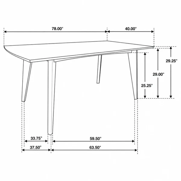 Malone Walnut Mid-century Dining Set By Coaster Furniture - Image 11