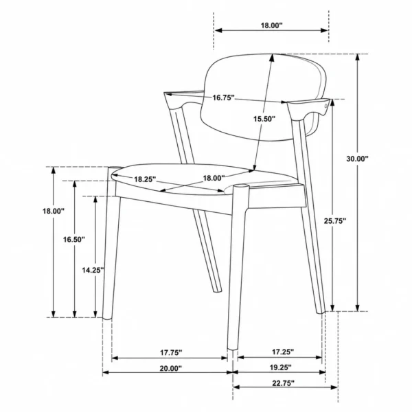 Malone Walnut Mid-century Dining Set By Coaster Furniture - Image 12