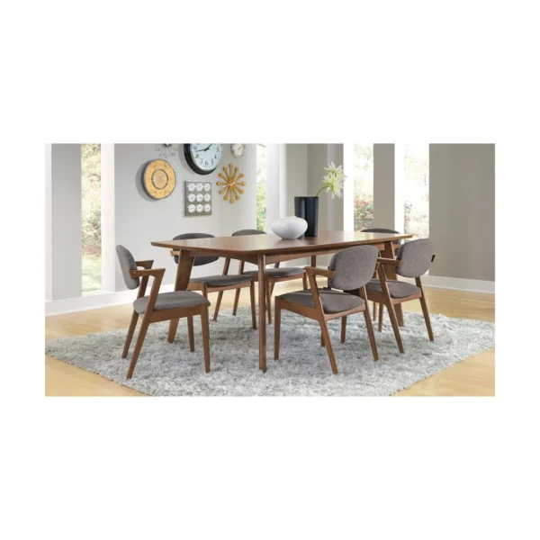 Malone 7-Piece Walnut Dining Table Set By Coaster Furniture - Image 13