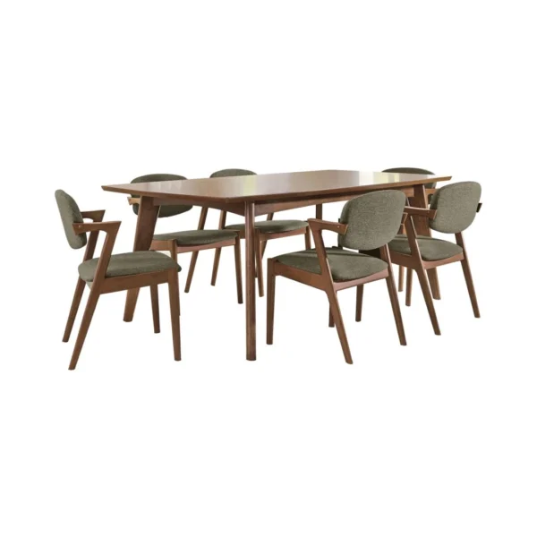 Malone 7-Piece Walnut Dining Table Set By Coaster Furniture - Image 14