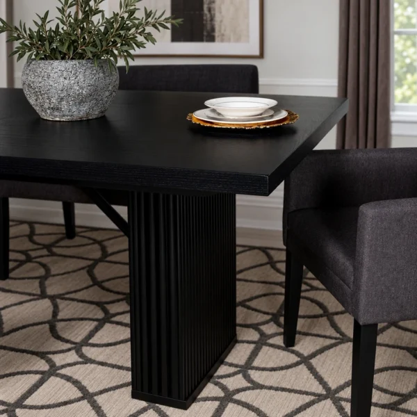Catherine Black Rectangular Dining Table By Coaster Furniture - Image 8