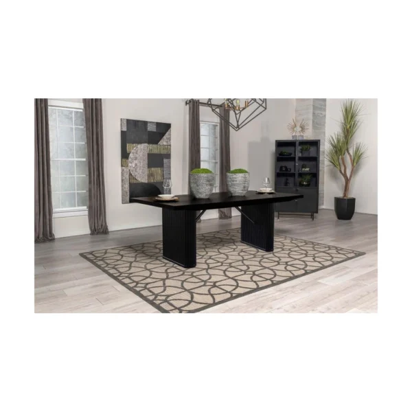 Catherine Black Rectangular Dining Table By Coaster Furniture - Image 12
