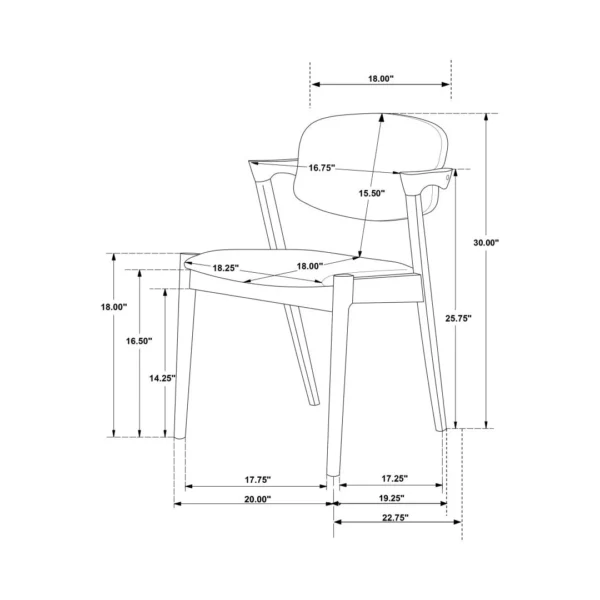 Malone 7-Piece Walnut Dining Table Set By Coaster Furniture - Image 24