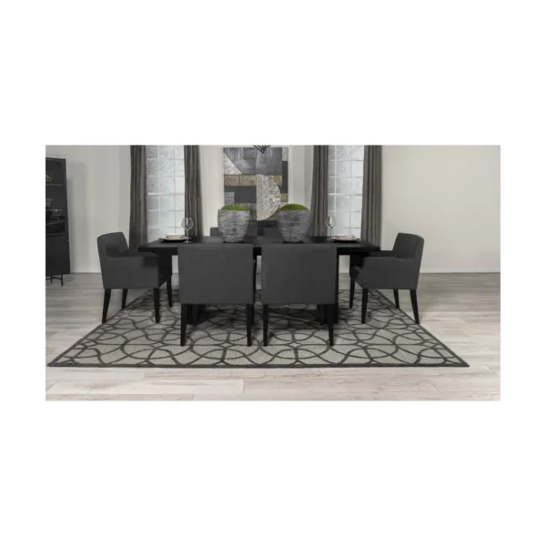 Catherine 7 PC Black Rectangular Dining Set By Coaster Furniture - Image 16