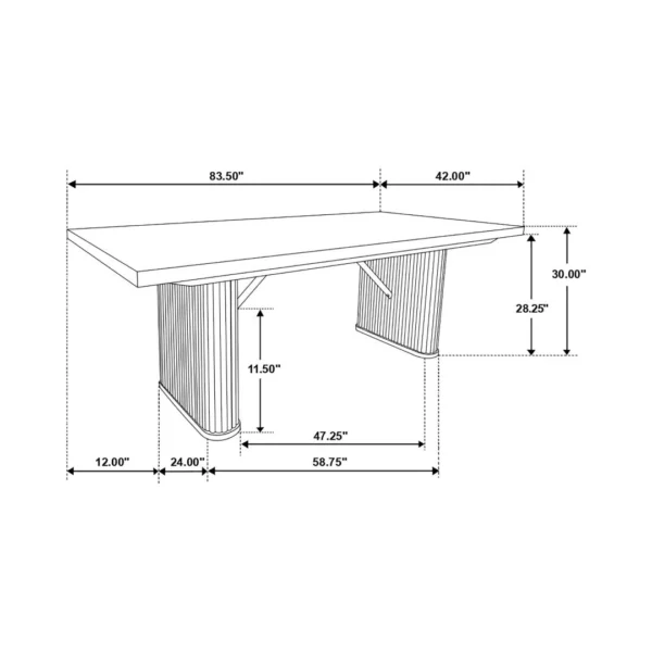 Catherine 5 Piece Black Dining Set By Coaster Furniture - Image 25