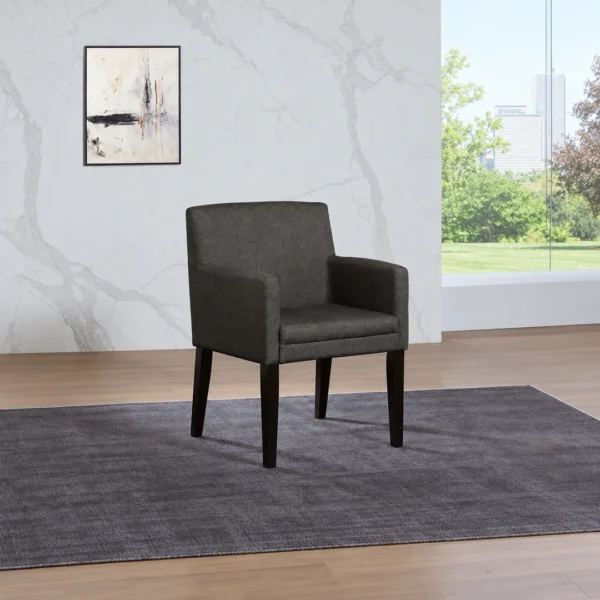 Catherine Gray Fabric Dining Arm Chairs By Coaster Furniture - Image 2
