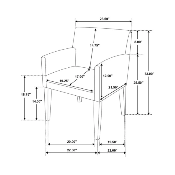 Catherine 7 PC Black Rectangular Dining Set By Coaster Furniture - Image 30