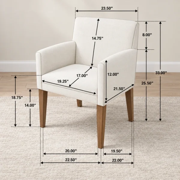 Catherine Gray Fabric Dining Arm Chairs By Coaster Furniture - Image 13