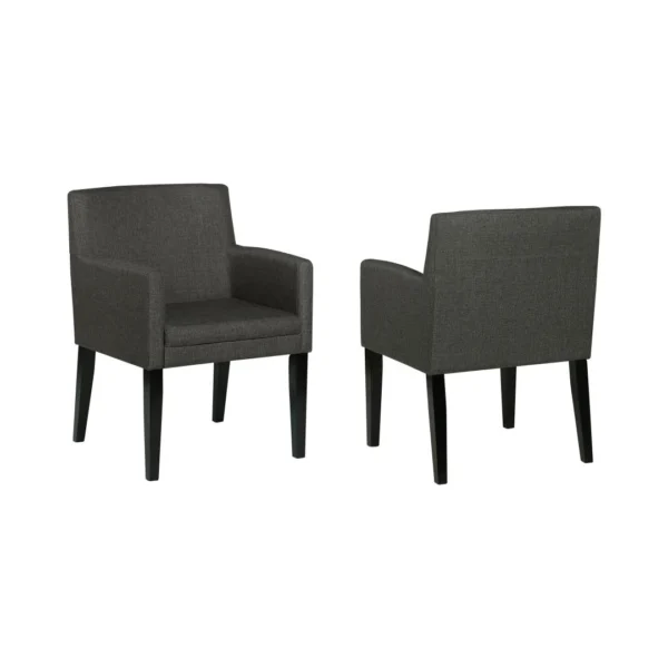 Catherine Gray Fabric Dining Arm Chairs By Coaster Furniture - Image 15