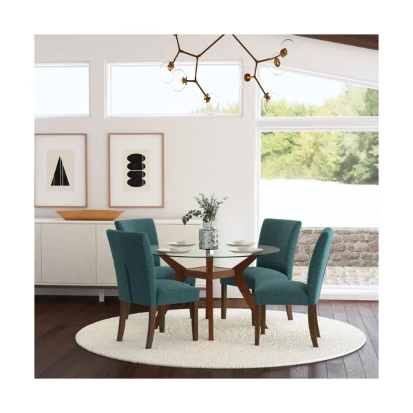 Paxton Blue Fabric Dining Chair Set By Coaster Furniture - Image 28