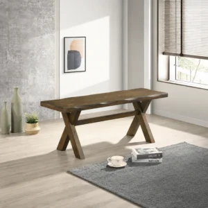 Alston Solid Wood Dining Bench in Brown by Coaster Furniture