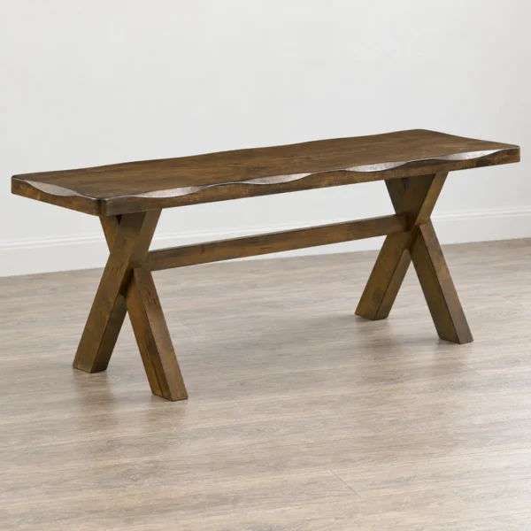 Alston Brown Solid Wood Dining Bench By Coaster Furniture - Image 2