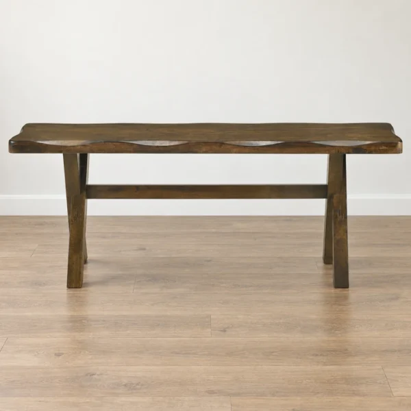 Alston Brown Solid Wood Dining Bench By Coaster Furniture - Image 3