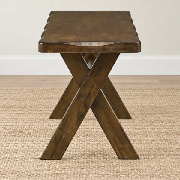 Alston Brown Solid Wood Dining Bench By Coaster Furniture - Image 4