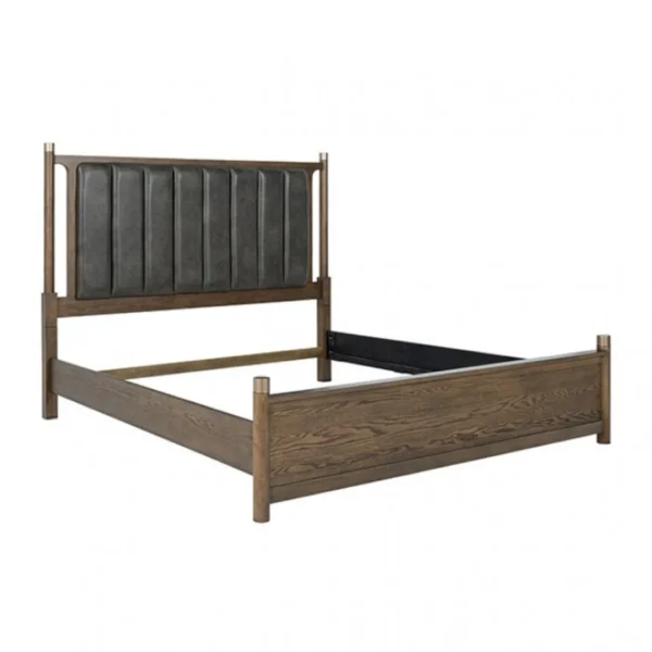 Newent 4pc Dark Walnut Queen Bedroom Set by Furniture of America - Image 3