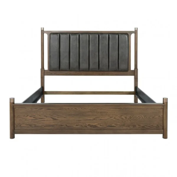 Newent 4pc Dark Walnut Queen Bedroom Set by Furniture of America - Image 4