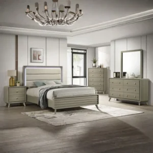 Rainier Gray 4Pc Queen Bedroom Set by Durniture of America