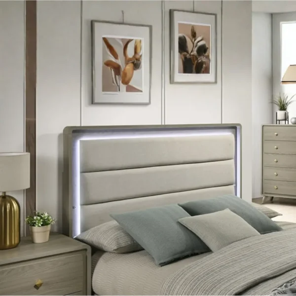 Rainier Gray 4Pc Queen Bedroom Set by Durniture of America - Image 3