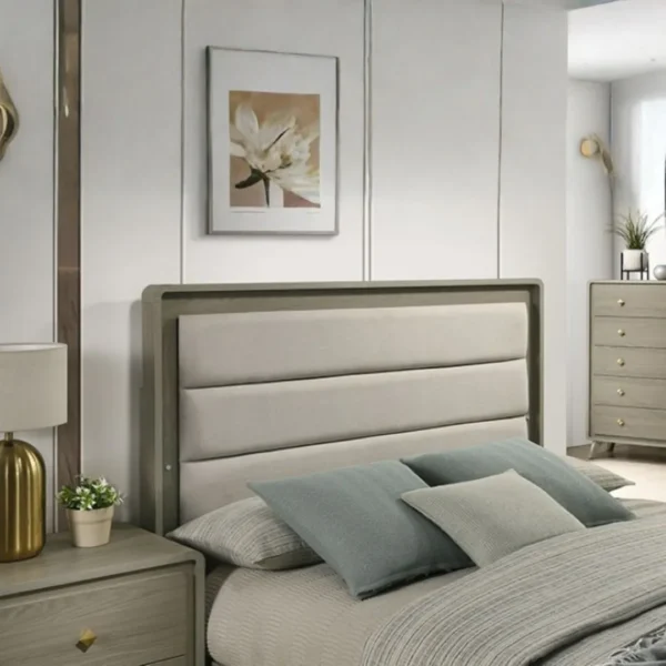 Rainier Gray 4Pc Queen Bedroom Set by Durniture of America - Image 4