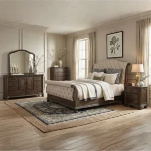 Lysandra 4pc Queen Beige Bedroom Set by Furniture of America