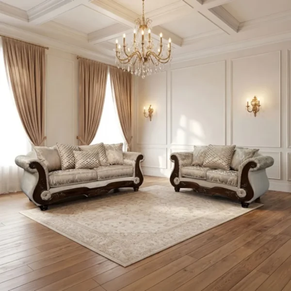 Fasciano Beige Traditional Loveseat by Furniture of America - Image 6