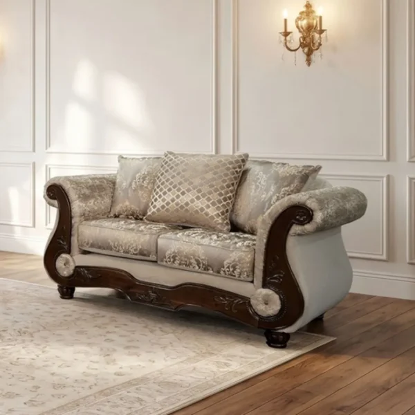 Fasciano 2 Piece Beige Sofa Set by Furniture of America - Image 3