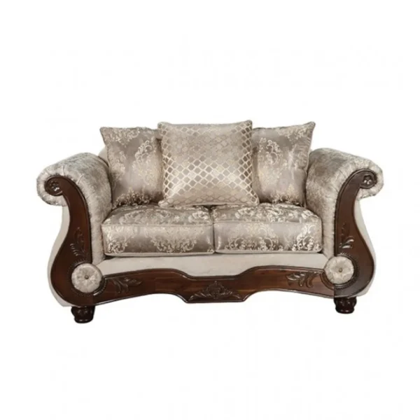 Fasciano Beige Traditional Loveseat by Furniture of America - Image 2