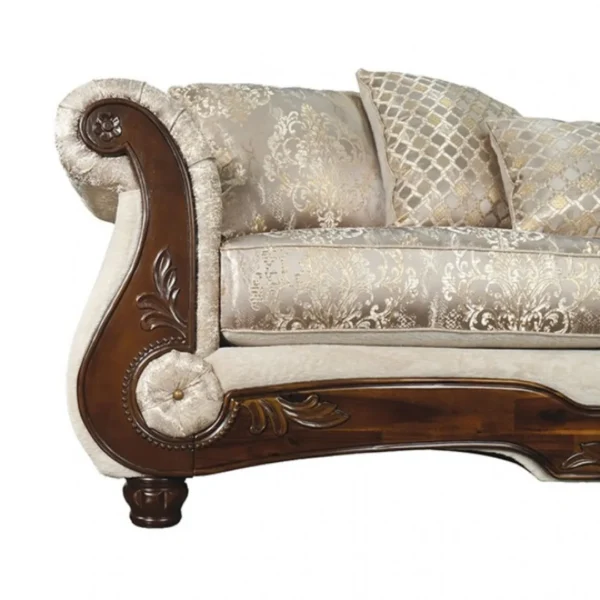 Fasciano Beige Traditional Loveseat by Furniture of America - Image 3