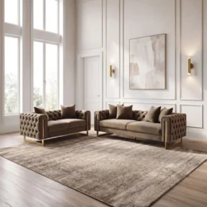 Avara 2pc Brown Living Room Sofa Set by Furniture of America